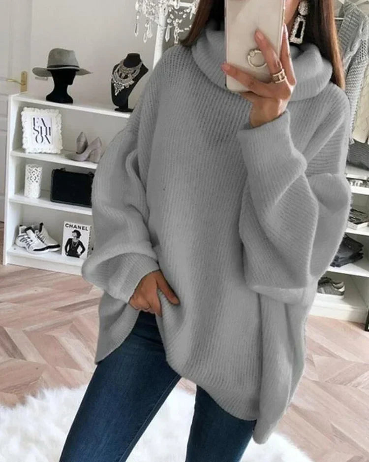 Women’s Oversized Casual Turtleneck Jumper - Gwendolyn