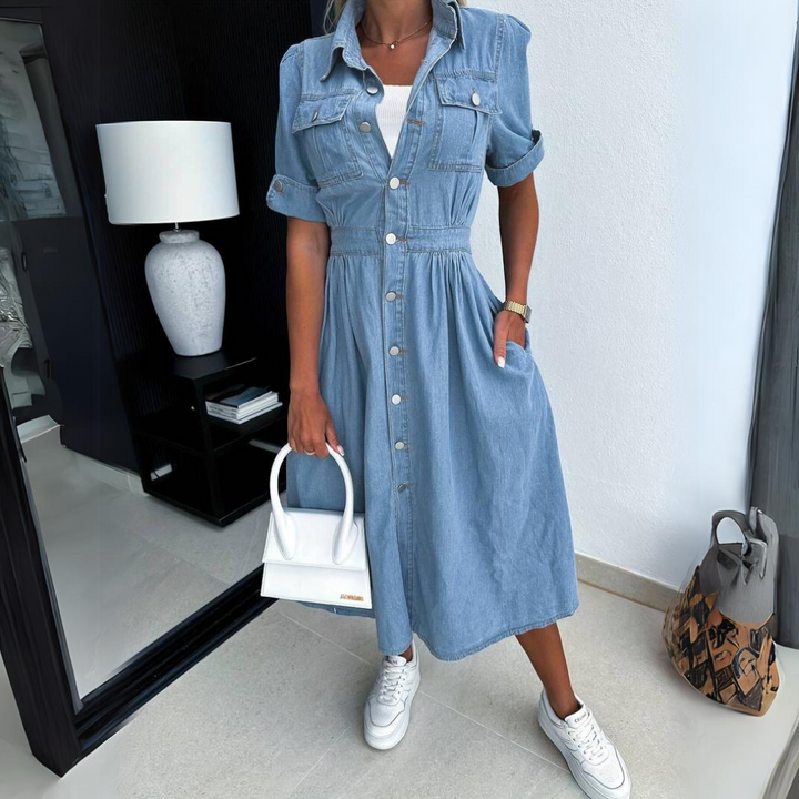 Women’s Denim Midi Dress - Rebekka