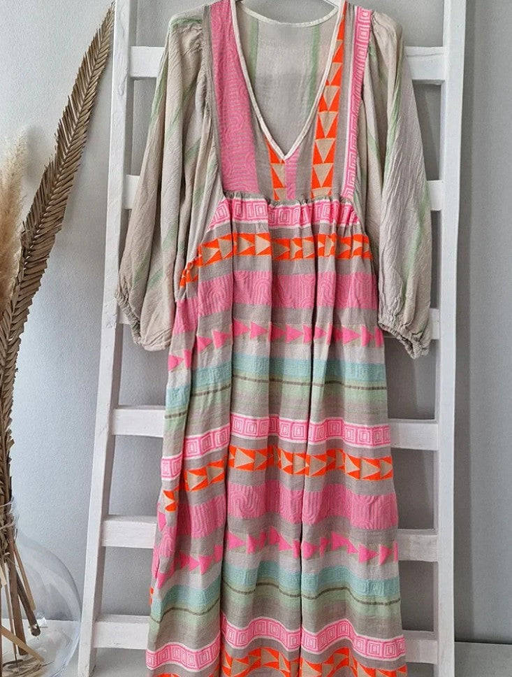 Women’s Casual Boho Summer Maxi Dress - Hermine