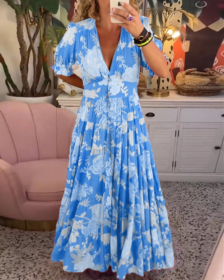Variant image for Women’s A-line Floral Summer Dress Lightweight Elegant Design - Anni-2