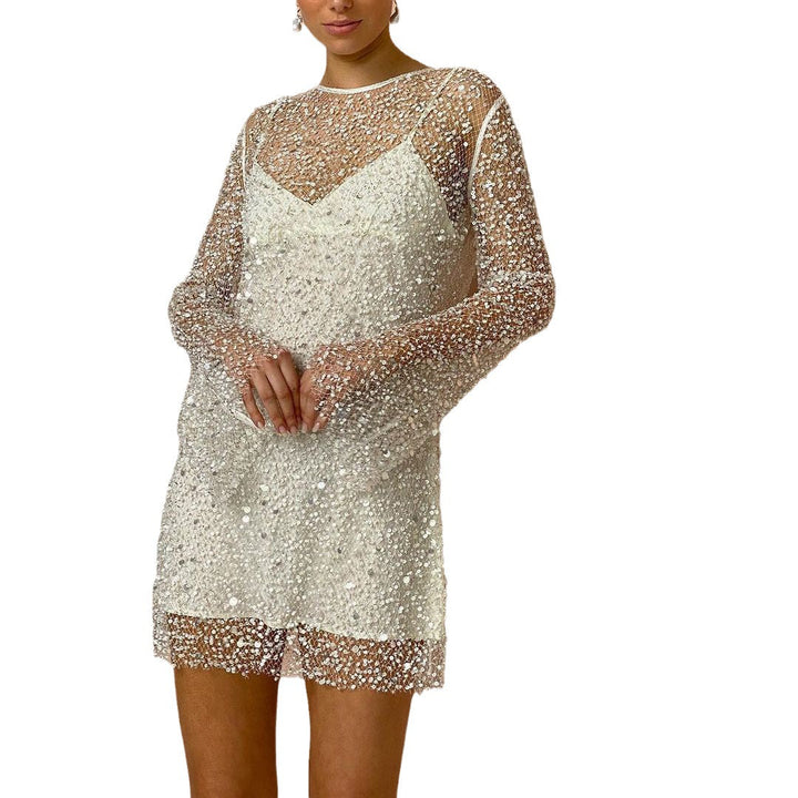 Women’s Sheer Glamorous Mini Dress - Avaline