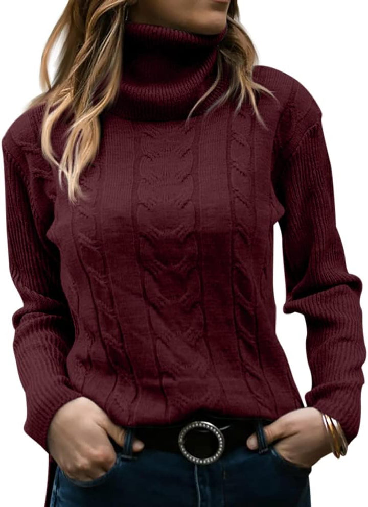 Women’s Cozy Knitted Turtleneck Sweater - Denise