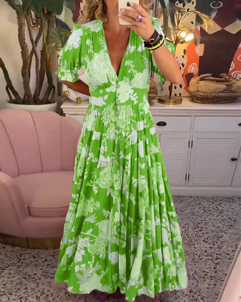 Variant image for Women’s A-line Floral Summer Dress Lightweight Elegant Design - Anni-8