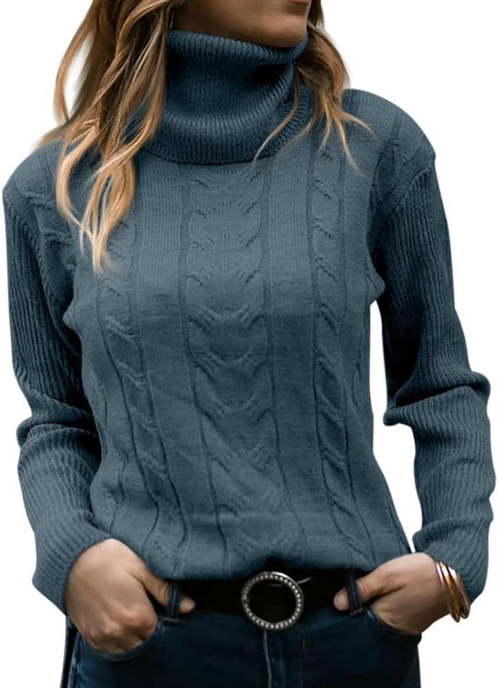 Variant image for Women’s Black Turtleneck Sweater Cozy Knitted Design - Denise-45
