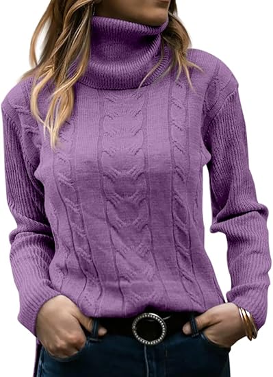 Variant image for Women’s Black Turtleneck Sweater Cozy Knitted Design - Denise-41