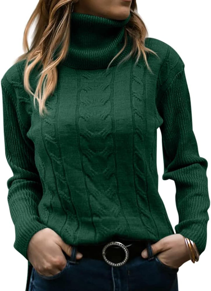 Variant image for Women’s Black Turtleneck Sweater Cozy Knitted Design - Denise-21