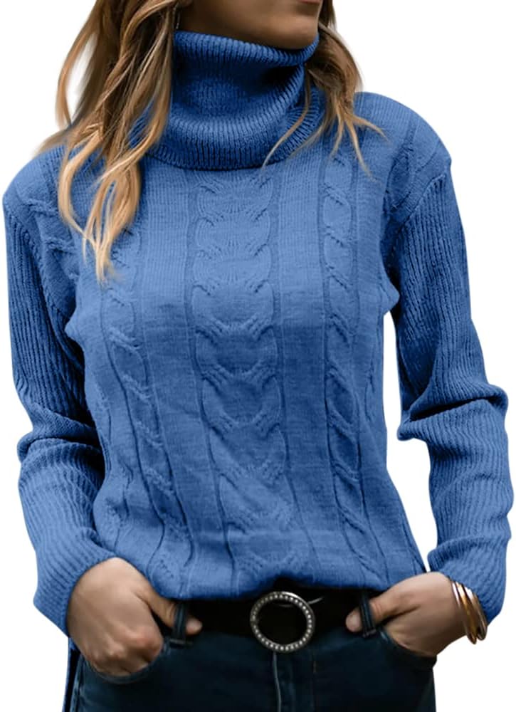 Variant image for Women’s Black Turtleneck Sweater Cozy Knitted Design - Denise-13