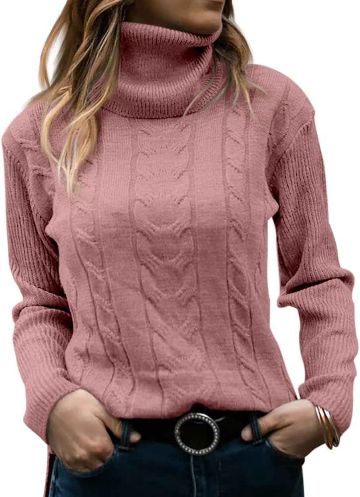 Variant image for Women’s Black Turtleneck Sweater Cozy Knitted Design - Denise-25