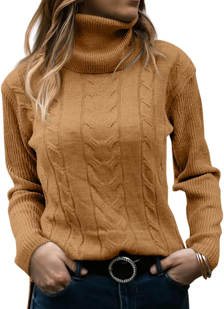 Women’s Cozy Knitted Turtleneck Sweater - Denise