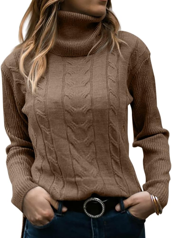 Variant image for Women’s Black Turtleneck Sweater Cozy Knitted Design - Denise-17