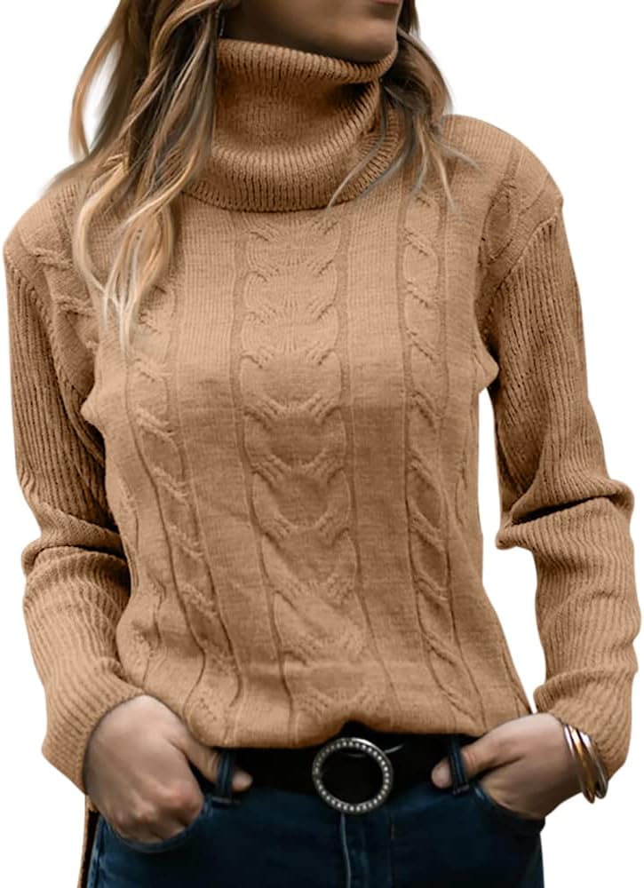 Women’s Cozy Knitted Turtleneck Sweater - Denise