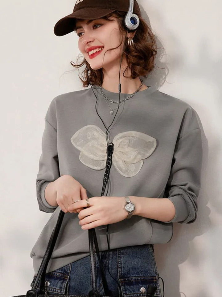Women’s Loose Fit 3D Dragonfly Design Jumper - Ava