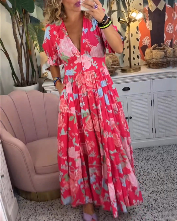 Women’s Floral Summer Maxi Dress  - Anni