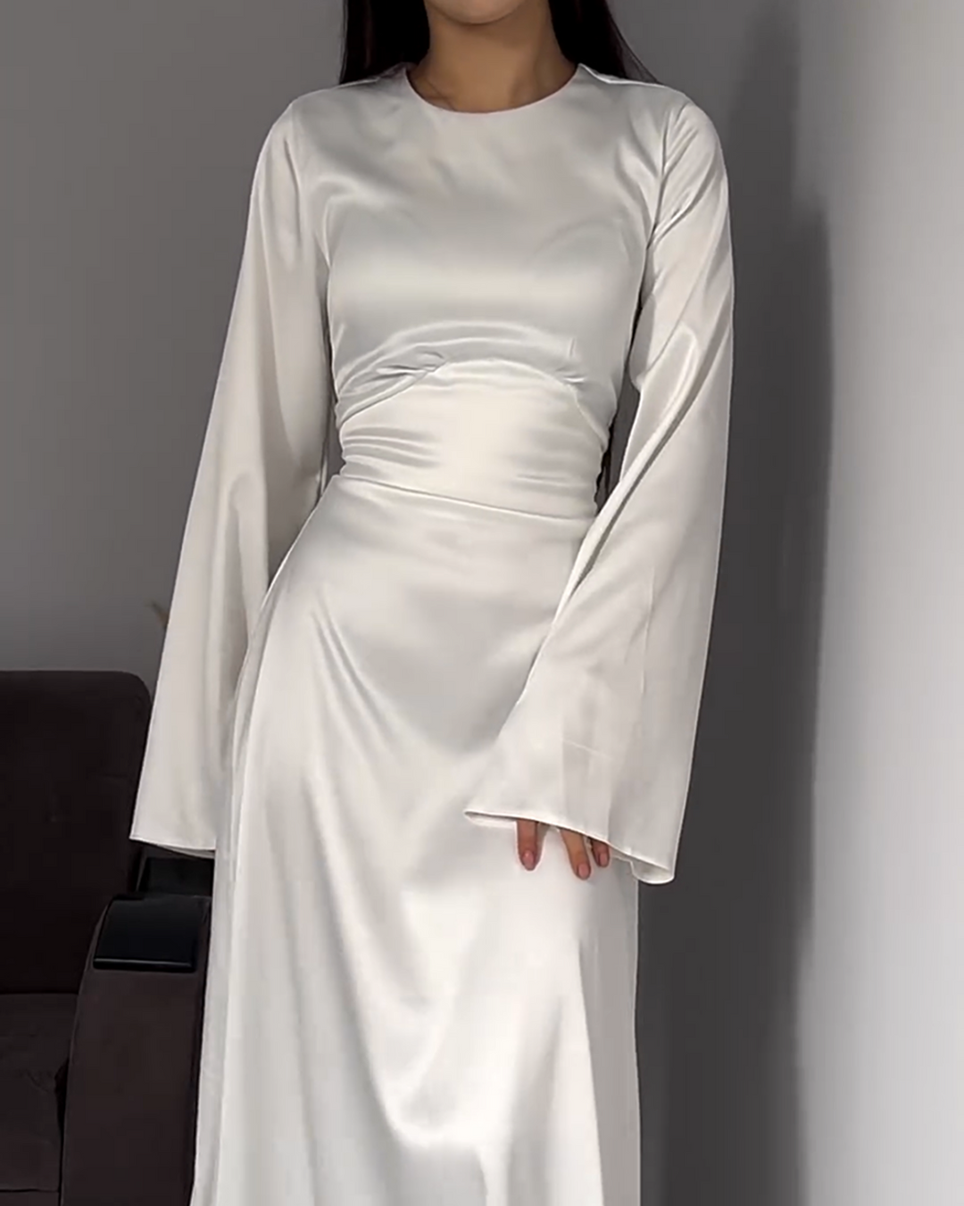 Women’s Long Sleeve Elegant Corset Maxi Dress - Zara