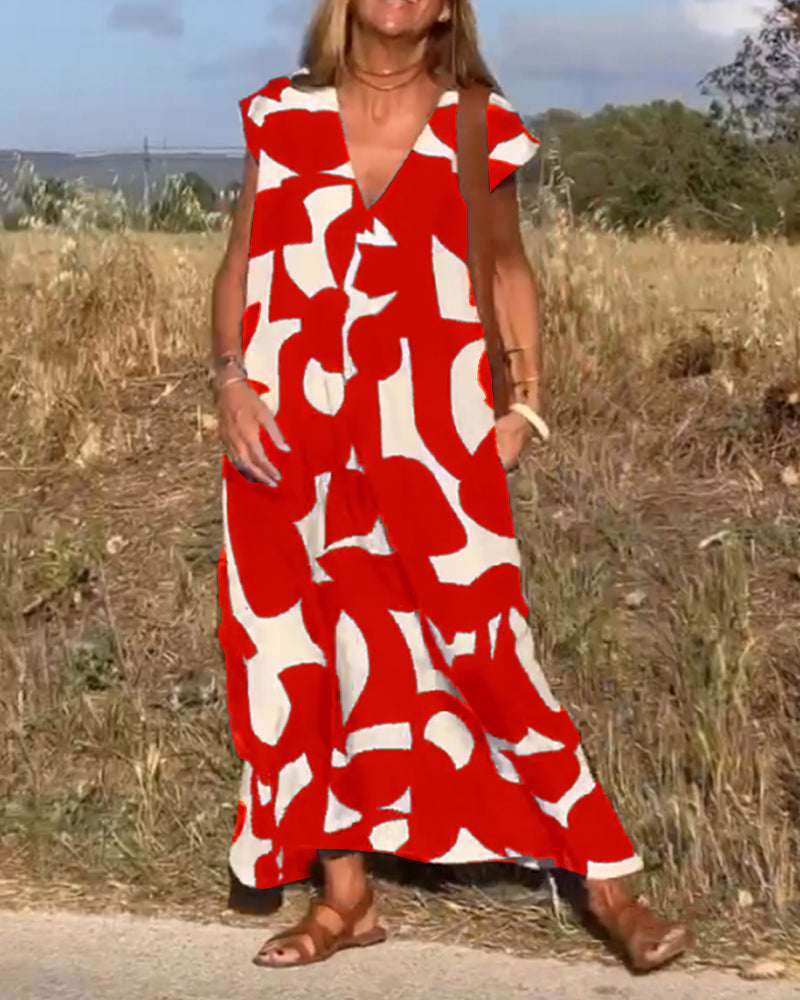 Variant image for Women’s A-Line Maxi Dress Casual Elegance - Zoey-19