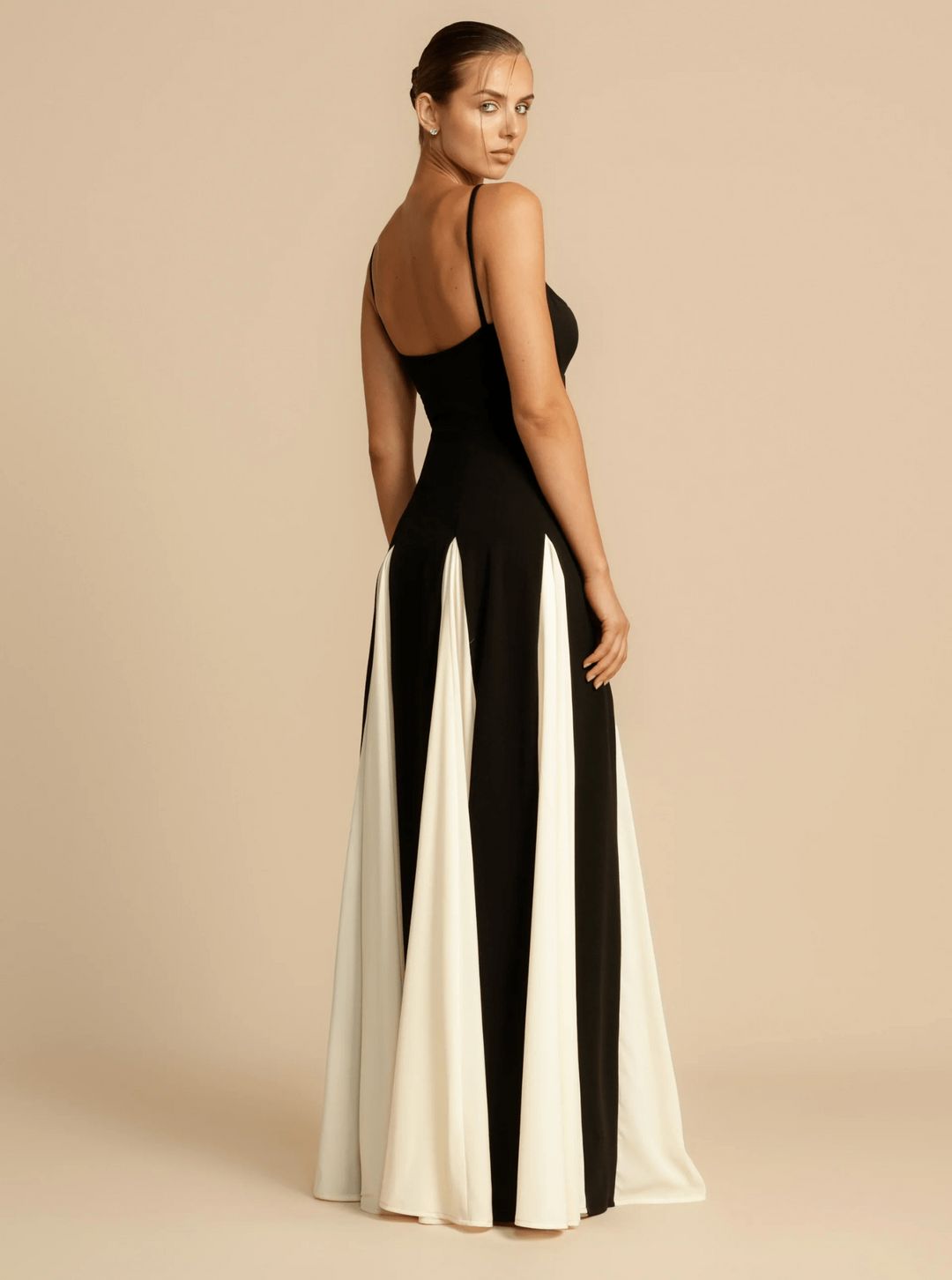 Women Formal Dress Black Polyester | Adeline