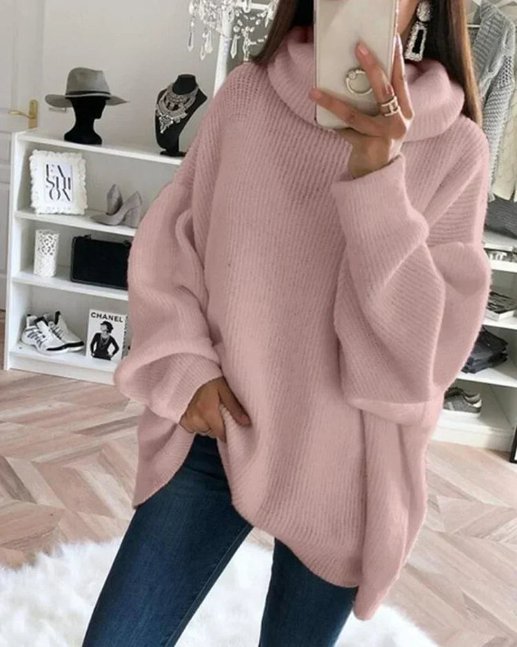 Women’s Oversized Casual Turtleneck Jumper - Gwendolyn