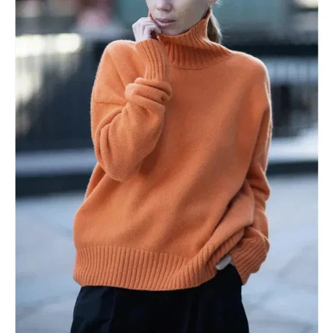 Women’s Classic Casual Turtleneck Sweater - Margret