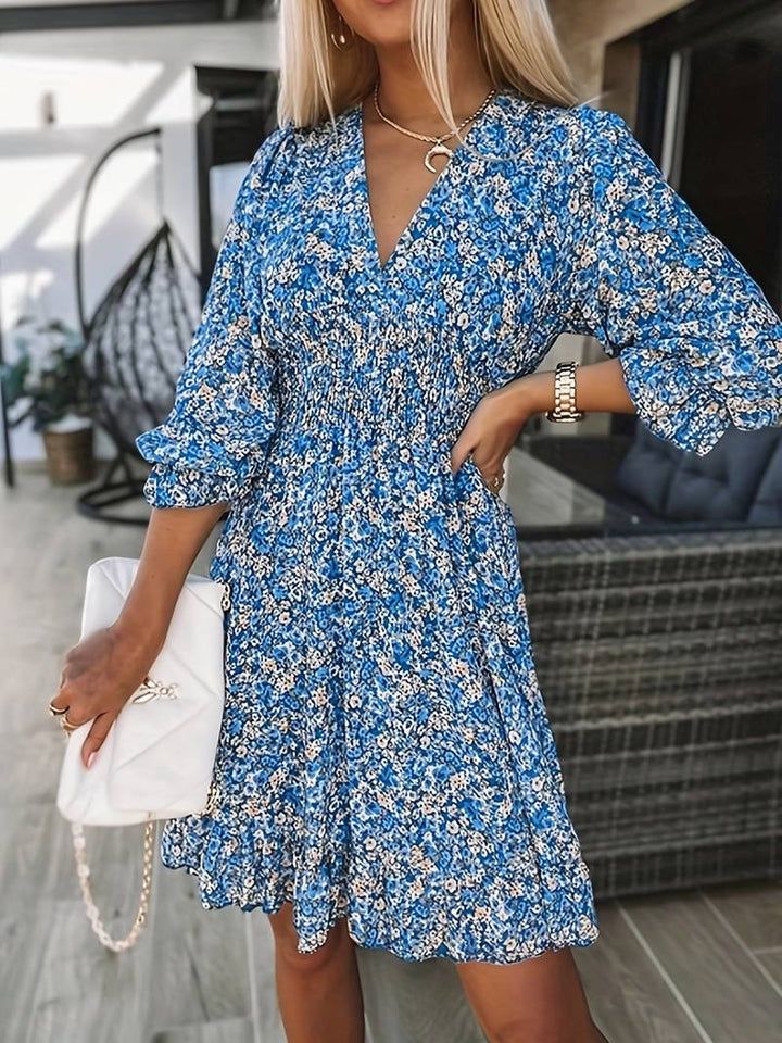 Women’s Long Sleeve Boho Mini Dress - Ava