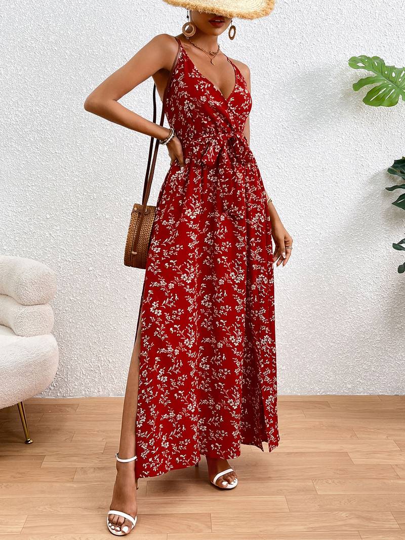 Women's Summer Floral Cami Maxi Dress - Zoey