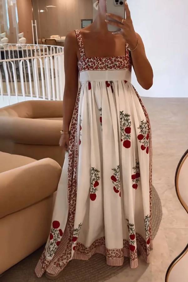 Women’s Elegant Summer Floral Maxi Dress - Suzie