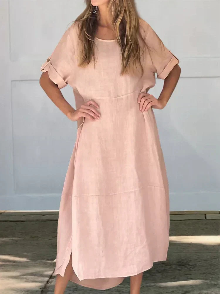  Ladies Casual Midi Blouse Dress - Meah-6