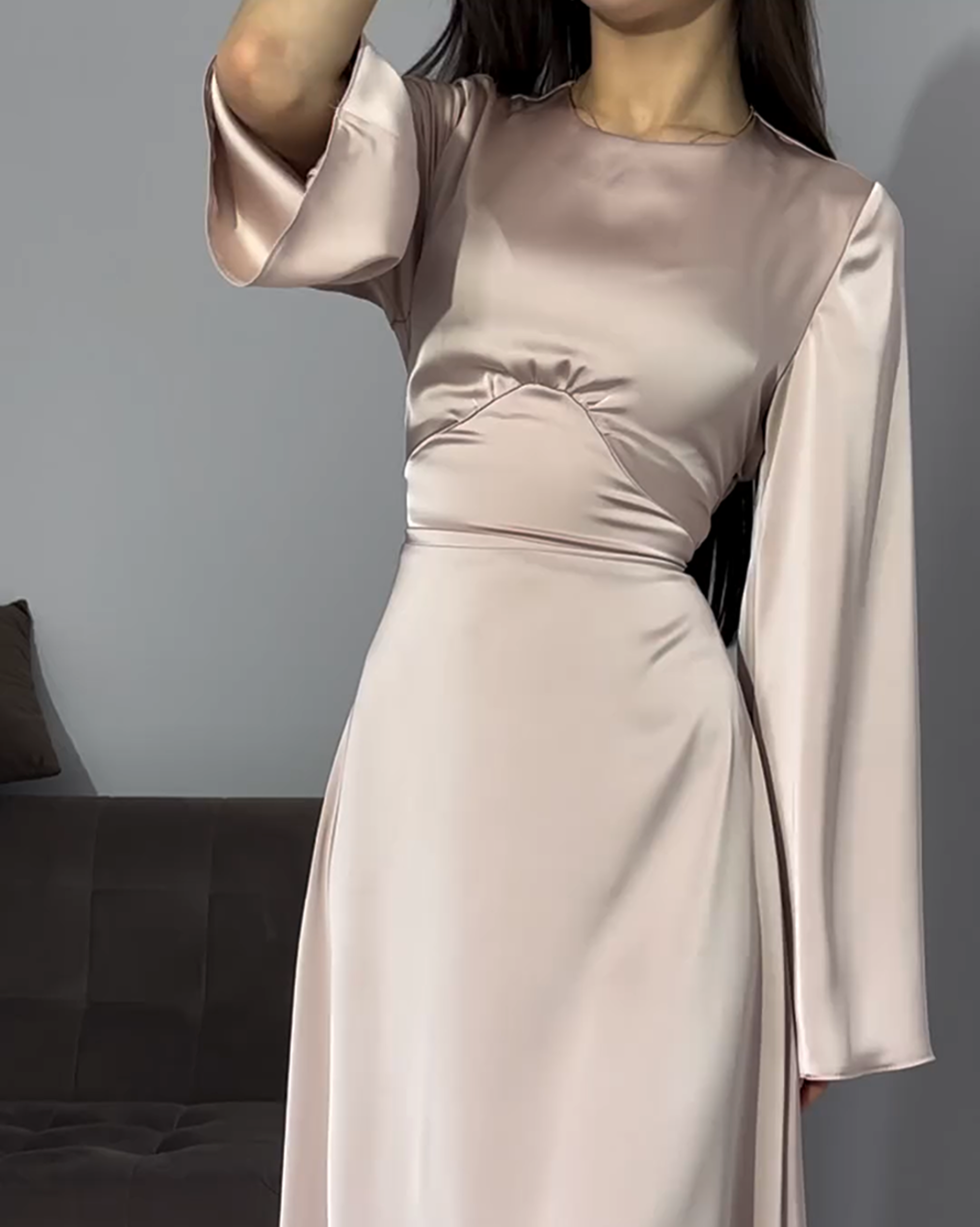 Women’s Long Sleeve Elegant Corset Maxi Dress - Zara