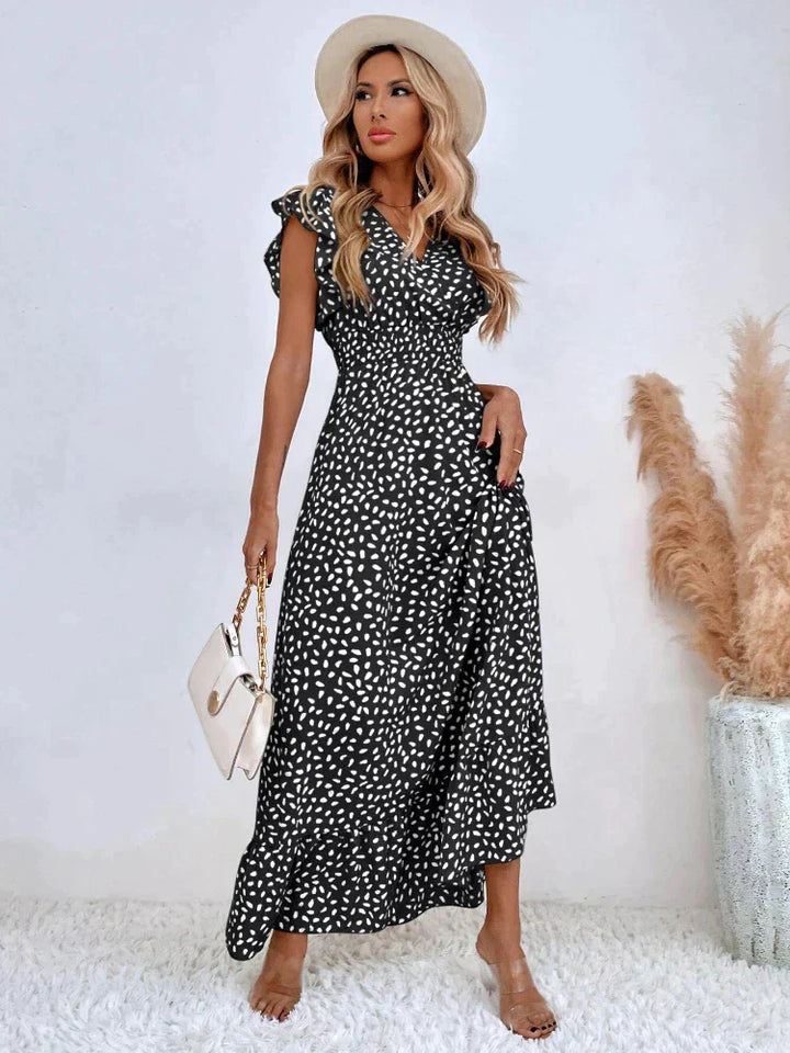 Variant image for Women's A-Line Summer Dress Elegant Puff Sleeves - Isabella-5