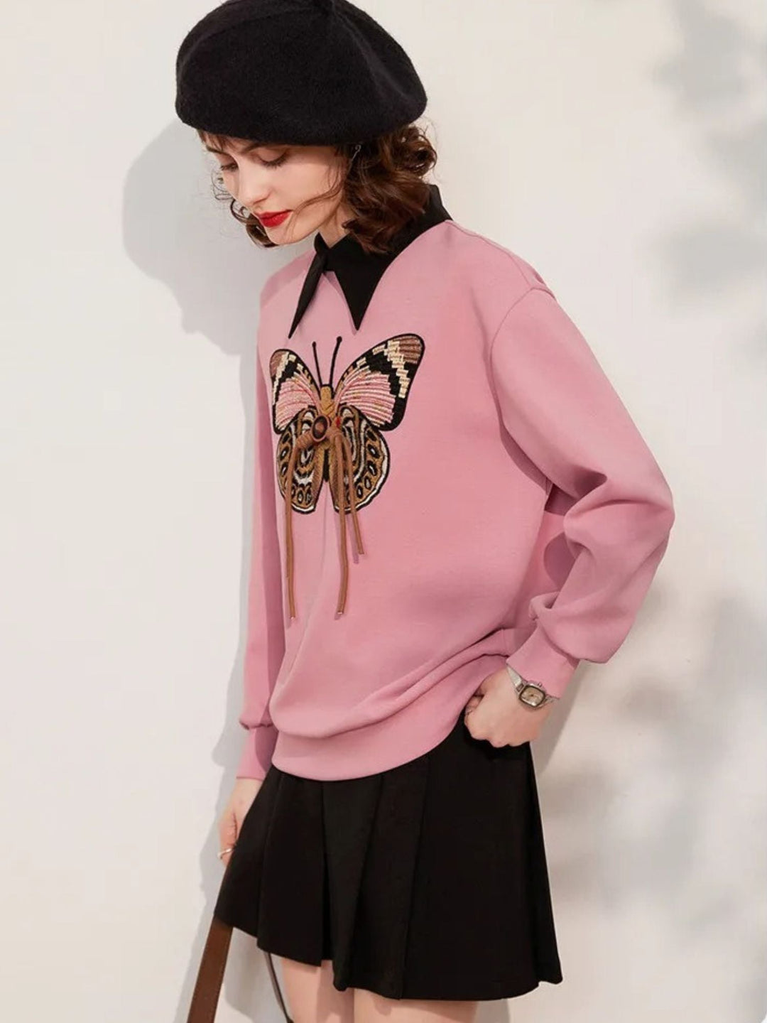 Women’s Butterfly Embroidered Jumper - Emma