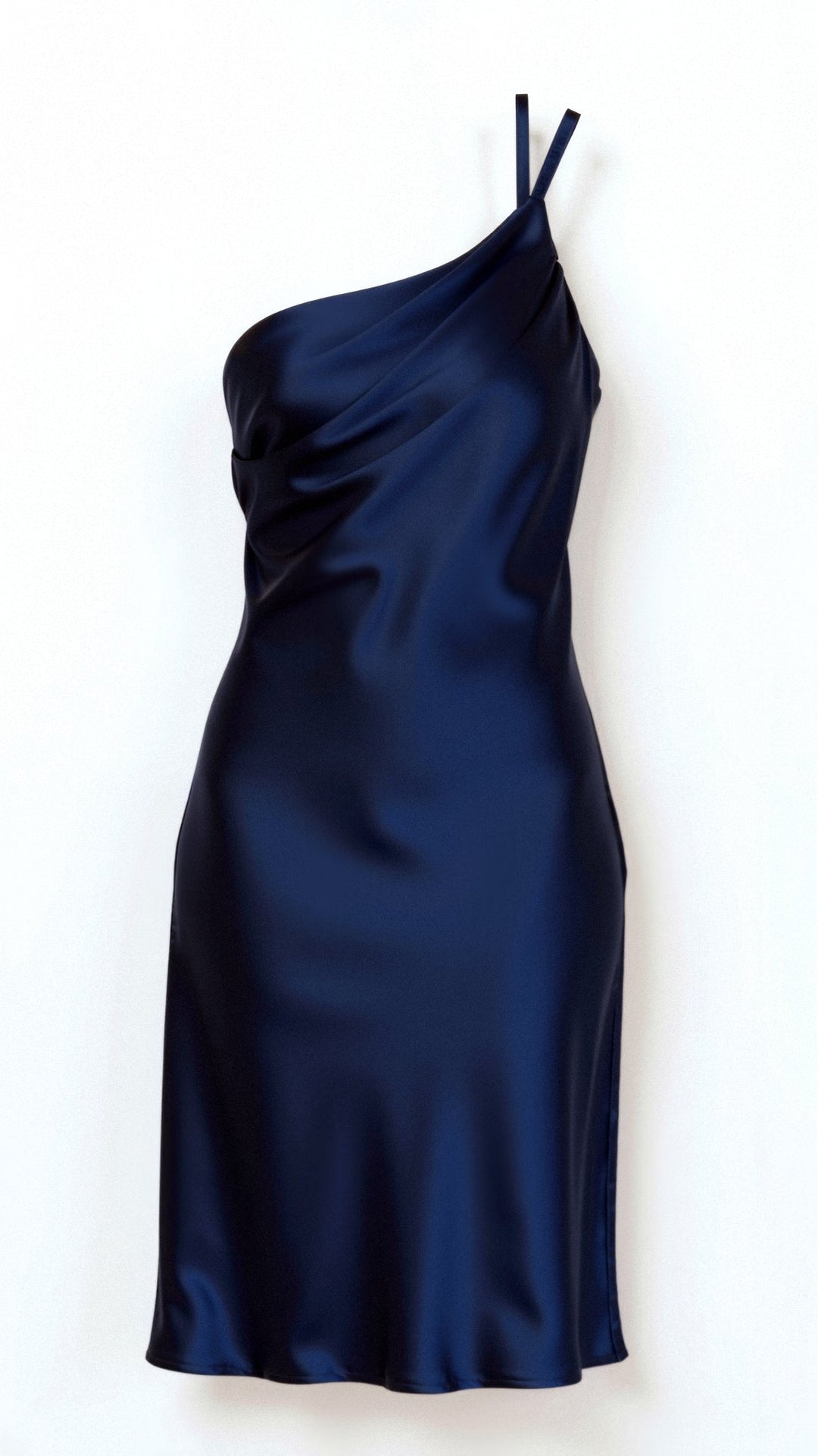 Variant image for Women’s One Shoulder Midi Dress Elegant Pleated Design - Louise-13