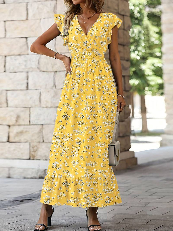 Women's Ruffled Hem Summer Maxi Dress - Juliette