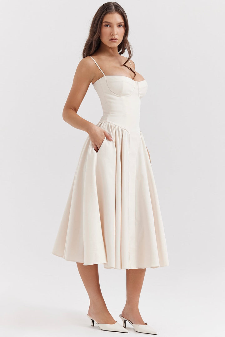 Women’s Elegant Summer Midi Dress - Lina