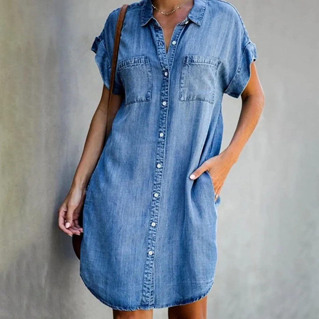 Denim Shirt Dress - Fiona