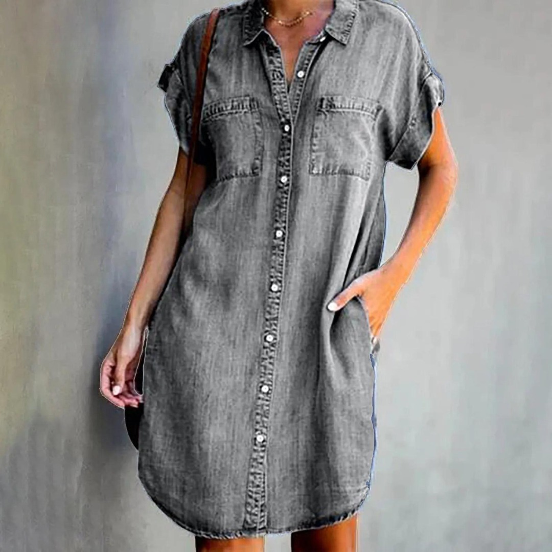 Denim Shirt Dress - Fiona