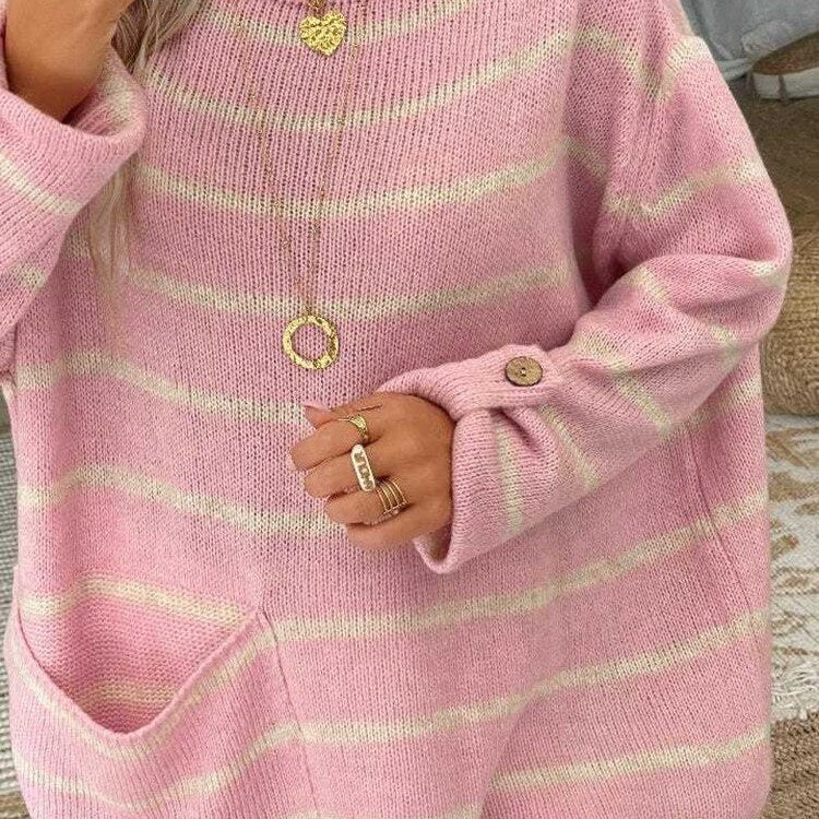 Women’s Striped Long Sleeve Sweater - Anita