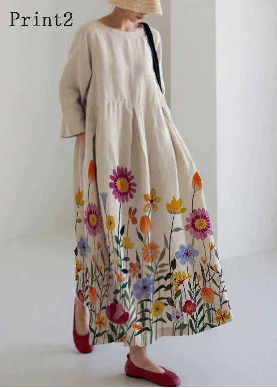 Cotton Dresses Pockets Patchwork Spring - Eden