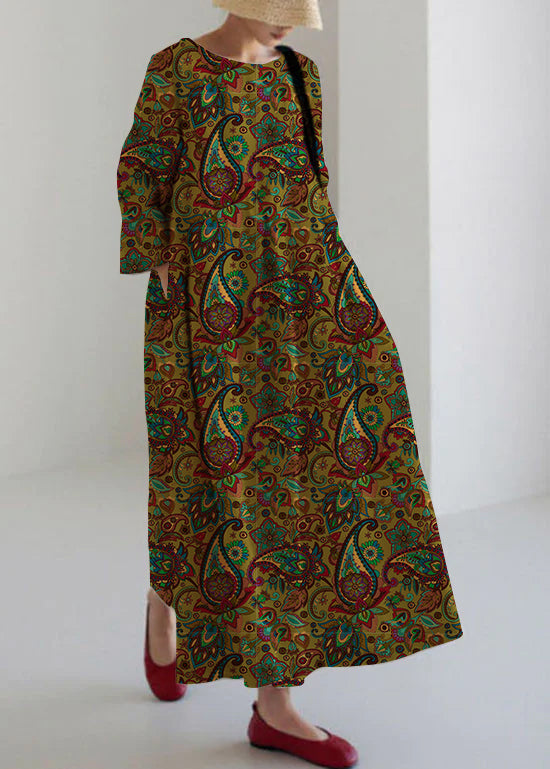 Cotton Dresses Pockets Patchwork Spring - Eden