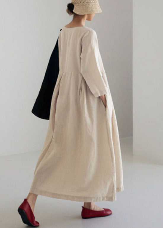 Cotton Dresses Pockets Patchwork Spring - Eden