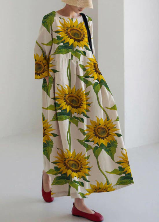 Cotton Dresses Pockets Patchwork Spring - Eden