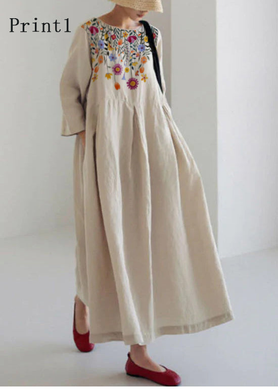 Cotton Dresses Pockets Patchwork Spring - Eden
