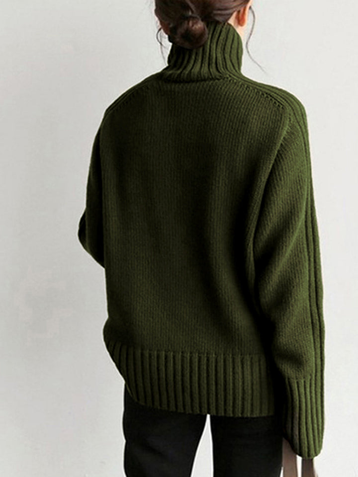 Women’s Chic High Collar Sweater - Solveige