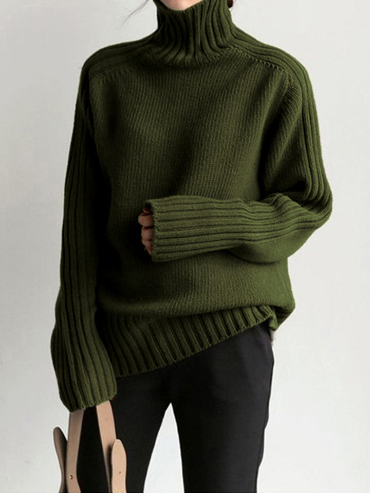Women’s Chic High Collar Sweater - Solveige