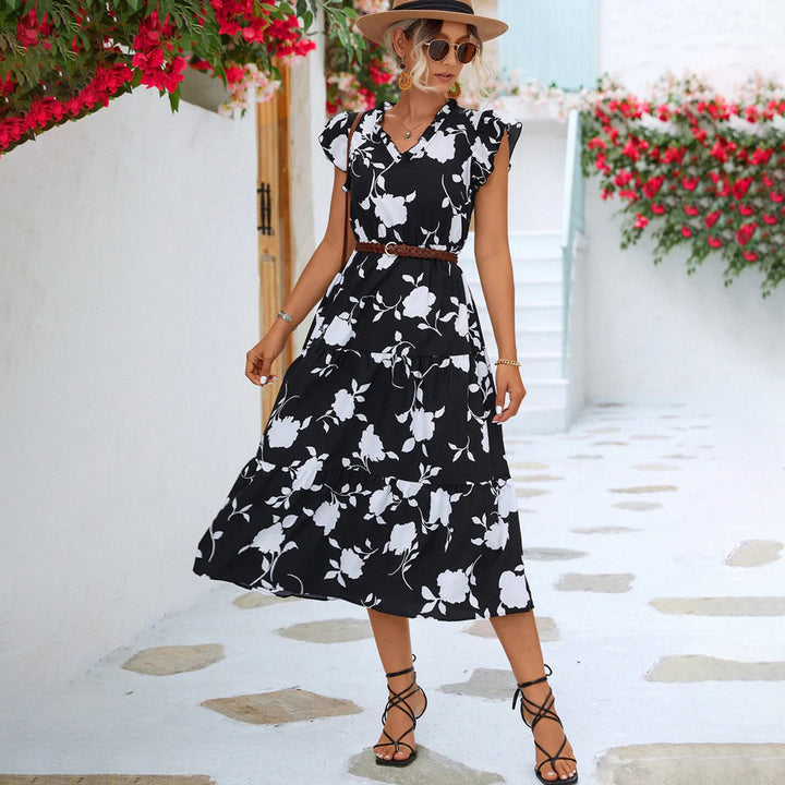 Women's Stylish Summer Boho Midi Dress - Olivia