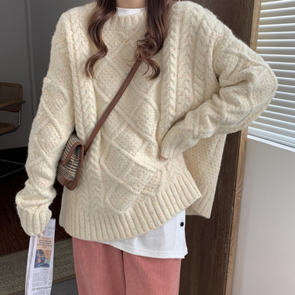 Women's Oversized Chunky Knit Jumper - Magnolia