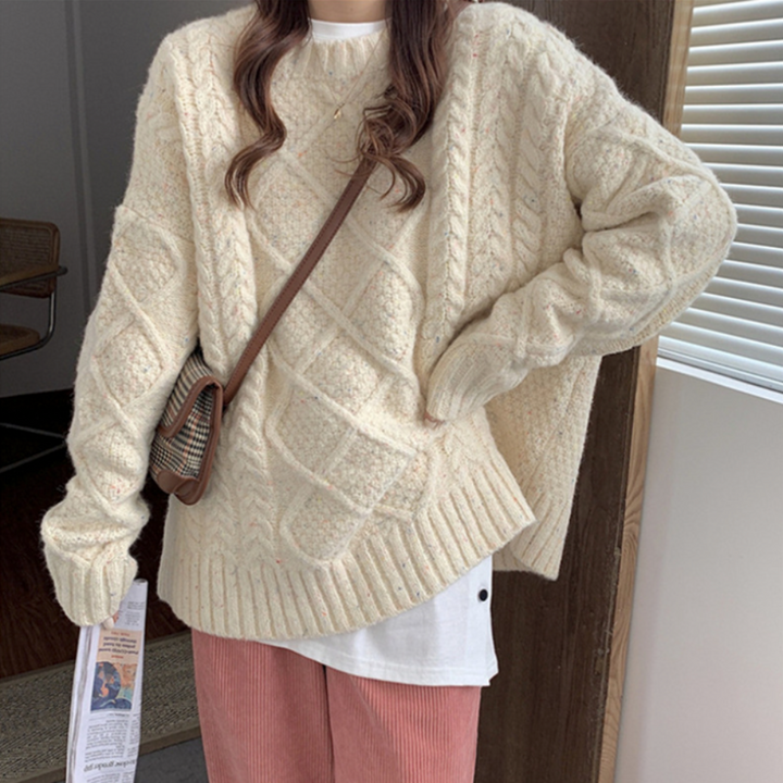 Women's Oversized Chunky Knit Jumper - Magnolia