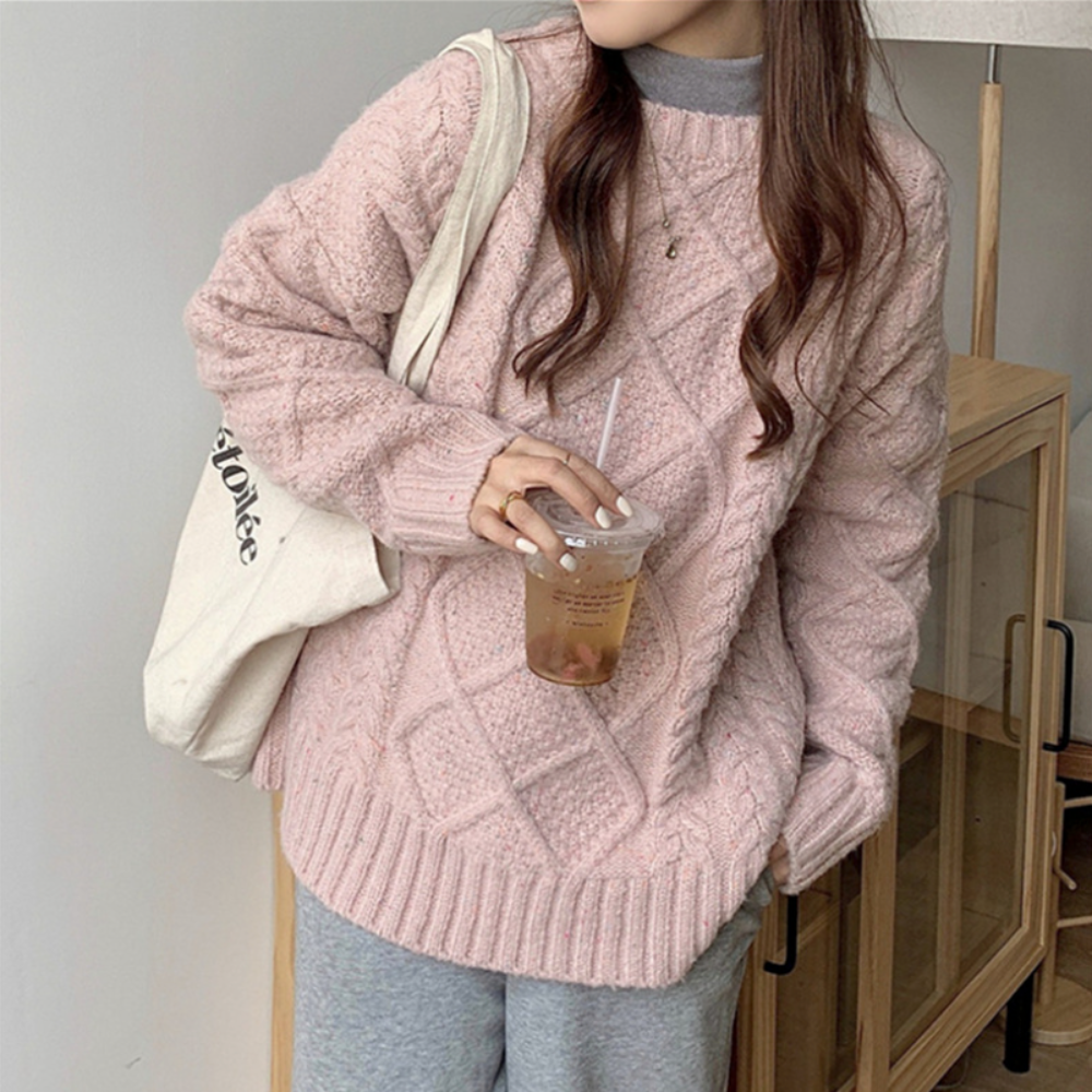 Women's Oversized Chunky Knit Jumper - Magnolia