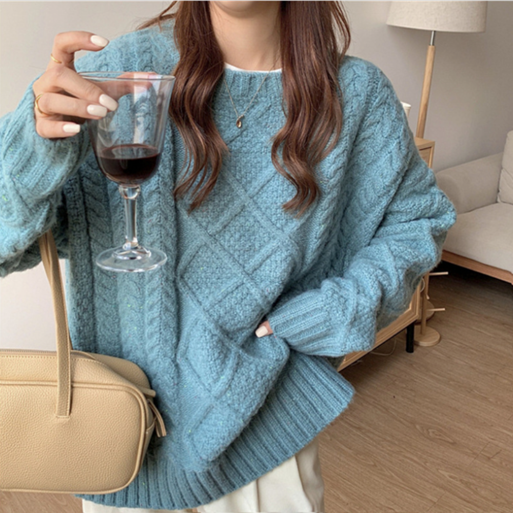 Women's Oversized Chunky Knit Jumper - Magnolia