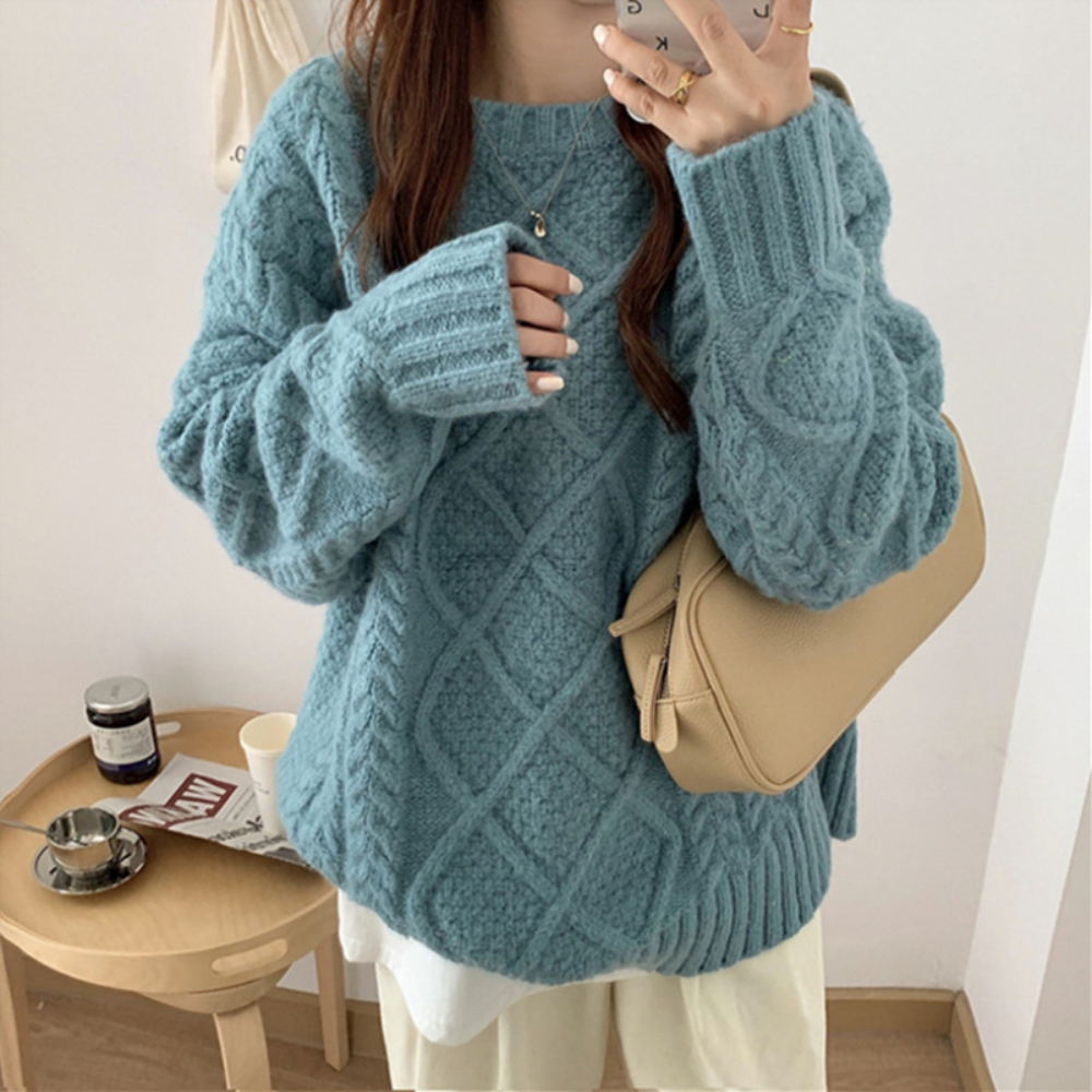 Women's Oversized Chunky Knit Jumper - Magnolia