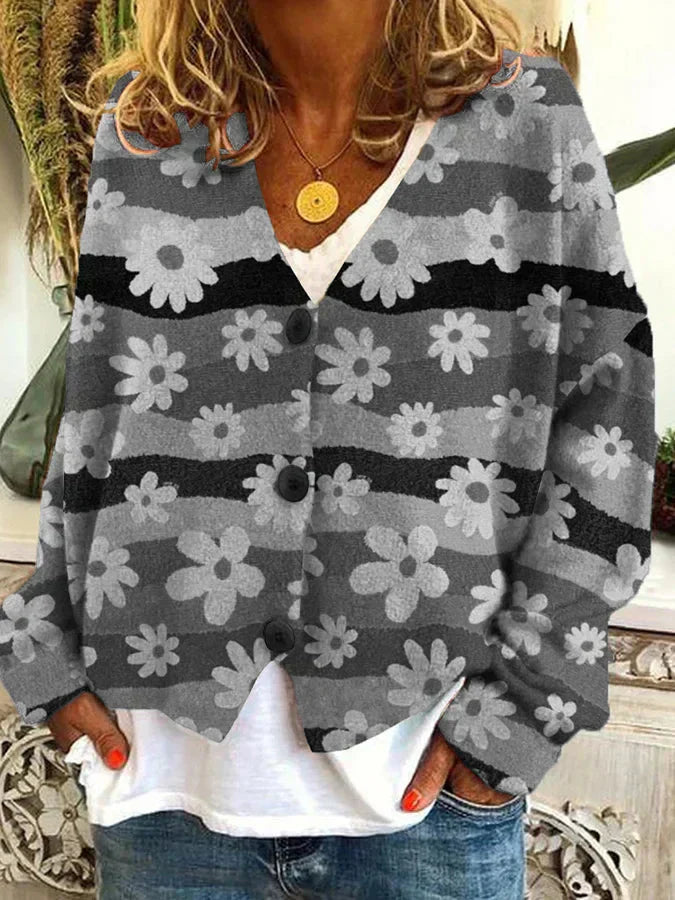 Variant image for Women’s Long Floral Cardigan Relaxed Fit - Aurora-31