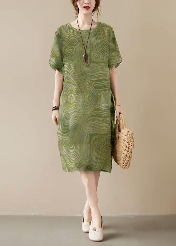 Classy Print O-Neck Pockets Summer Maxi Dresses Half Sleeve - Blair